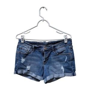 Old Navy Cuffed Boyfriend Jean Shorts, Size 4, Pre-owned